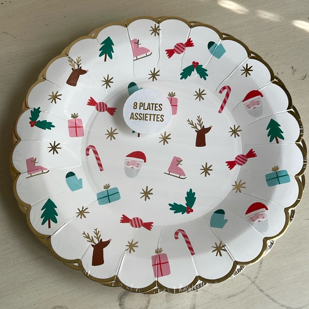 MERI MERI CHRISTMAS PAPER PLATES (8)
